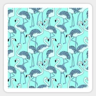 💙 Blue flamingos illustration 🦩 Sticker